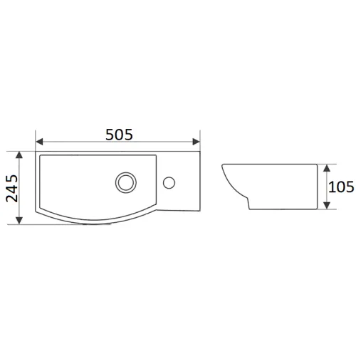 Раковина CeramaLux 50,5x23,5 7947CL