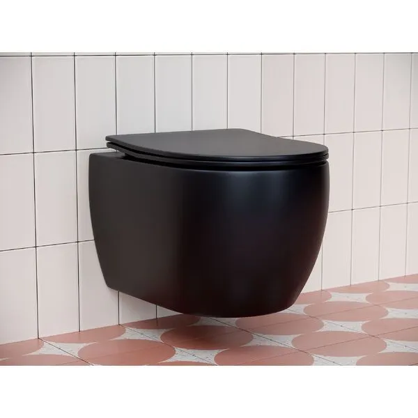 Унитаз подвесной Ceramica Nova Play CN3001MB микролифт черный матовый