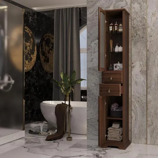 Пенал Opadiris Риспекто 30, цвет орех антикварный, левый, вар. 2