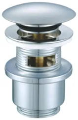 Донный клапан Cezares CZR-SAT5-01 с системой "клик-клак", с переливом, хром