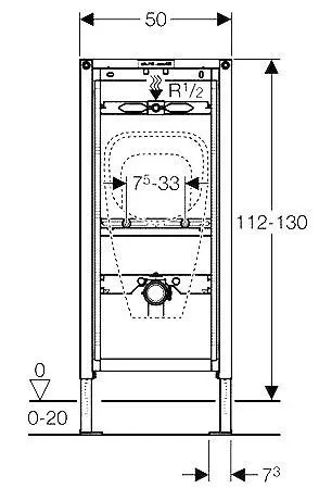 Система инсталляции Geberit Duofix 111.686.00.1 для писсуаров - купить в Москве по низкой цене в интернет-магазине с доставкой по всей России | HITsant Система инсталляции Geberit Duofix 111.686.00.1 для писсуаров