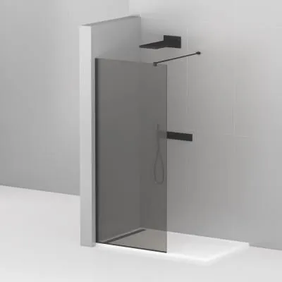 Душевая перегородка Cezares Liberta LIBERTA-L-1-100-120-GR-NERO тонированное стекло