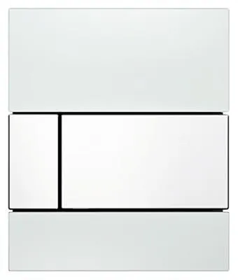 Кнопка смыва Tece Square Urinal 9242800 белое стекло, кнопка белая