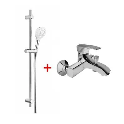 Комплект смесителя 2в1 Paini Angel ANBUCRFPSEYET3HF2VSI1BOTR для ванны с душевым комплектом, хром