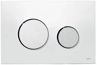 Кнопка смыва Tece Loop 9240660 белое стекло, кнопки хром