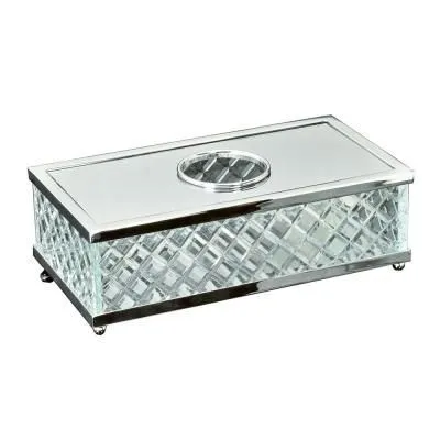 Контейнер для салфеток Boheme Murano Cristal 10231 хром