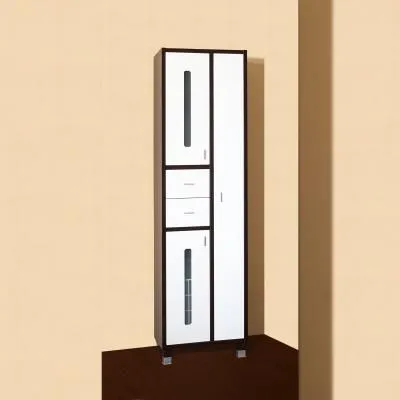 Пенал Бриклаер БАЛИ 57 см, венге/белый