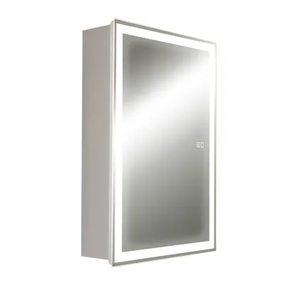 Зеркальный шкаф с посветкой и подогревом универсальный монтаж AQUAme AQM9202 600х800