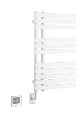 Полотенцесушитель электрический Boheme Chromo Matt white 721-MW 50*89,8 см белый матовый - купить в Москве по низкой цене в интернет-магазине с доставкой по всей России | HITsant Полотенцесушитель электрический Boheme Chromo Matt white 721-MW 50*89,8 см белый матовый