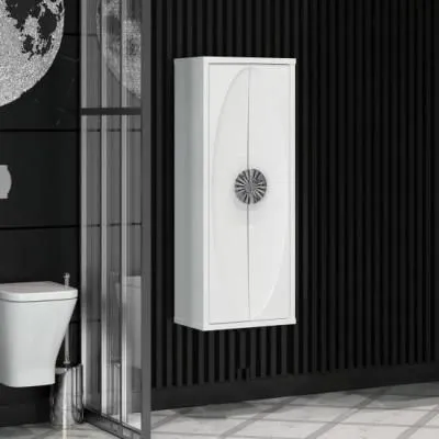 Пенал Opadiris Ибица, подвесной, цвет белый/хром, вар.2