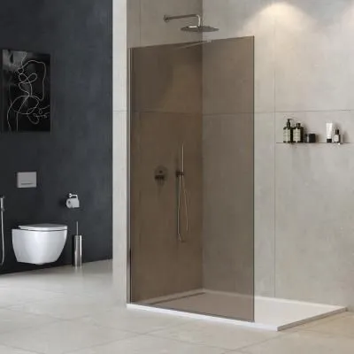 Душевая перегородка Cezares Liberta LIBERTA-L-1-TB-120-BR-Cr тонированное/хром глянцевый