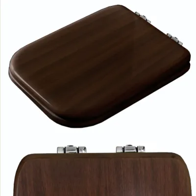 Крышка-сидение для унитаза Kerasan Waldorf 418840 микролифт, noce/хром