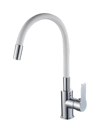 Смеситель для кухонной мойки с гибким изливом RUSH Siple (SI7335-60White)