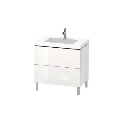 Тумба с раковиной Duravit L-Cube LC6937O2222/UV999200000 80 два ящика, белый
