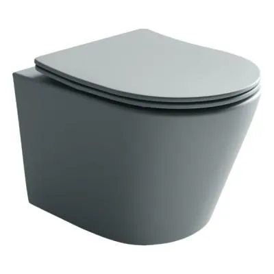 Унитаз подвесной Ceramica Nova Balearica CN6000MH антрацит матовый - купить в Москве по низкой цене в интернет-магазине с доставкой по всей России | HITsant Унитаз подвесной Ceramica Nova Balearica CN6000MH антрацит матовый