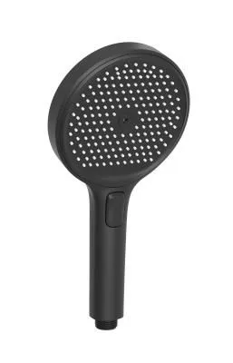 Душевая лейка SANCOS Nok round, кнопочное управление, диаметр 130 мм, 3 режима, цвет черный матовый,  SC6001MB