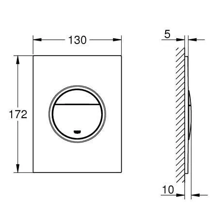 Кнопка смыва Grohe Nova Cosmopolitan 37601P00 хром матовый - купить в Москве по низкой цене в интернет-магазине с доставкой по всей России | HITsant Кнопка смыва Grohe Nova Cosmopolitan 37601P00 хром матовый
