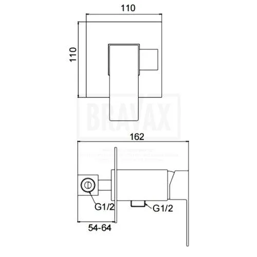 Смеситель Frap F72802-6 черный
