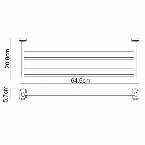 Полка для полотенец WasserKRAFT Oder K-3011, хром