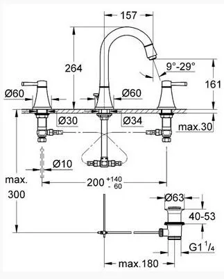Смеситель Grohe Grandera 20389IG0 для раковины - купить в Москве по низкой цене в интернет-магазине с доставкой по всей России | HITsant Смеситель Grohe Grandera 20389IG0 для раковины
