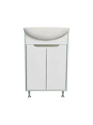 Тумба Runo Эконова 50 бирюзово-белая под умывальник Уют 50 (00-00004656)