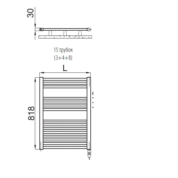 Полотенцесушитель электрический Irsap Ares EIS058KK1IR01NNN 81,8x58 черный матовый - купить в Москве по низкой цене в интернет-магазине с доставкой по всей России | HITsant Полотенцесушитель электрический Irsap Ares EIS058KK1IR01NNN 81,8x58 черный матовый