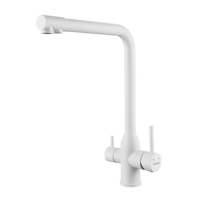 Смеситель для кухни с каналом для фильтрованной воды Shevanik S2LV48QVC,Белый