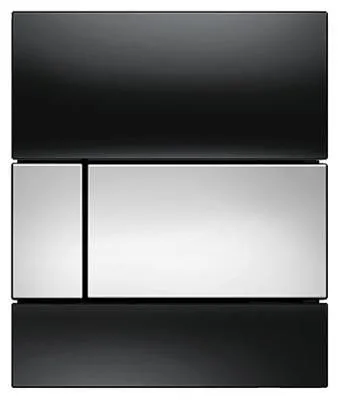 Кнопка смыва Tece Square Urinal 9242807 черное стекло, кнопка хром глянцевый