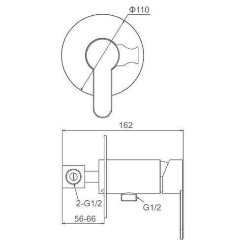 Смеситель Frap F72801-6 черный