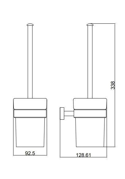 Ёршик туалетный настенный BELZ (B90210) - купить в Москве по низкой цене в интернет-магазине с доставкой по всей России | HITsant Ёршик туалетный настенный BELZ (B90210)