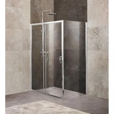 Душевой уголок BelBagno Unique UNIQUE-AH-1-120/135-90-C-Cr прозрачное стекло, хром