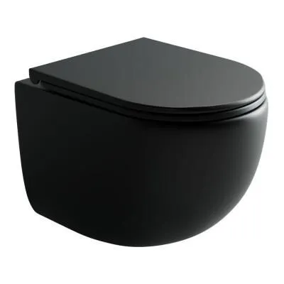 Унитаз подвесной Ceramica Nova Up CN4007MB микролифт, черный матовый