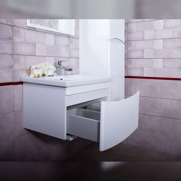 Тумба под раковину подвесная Бриклаер ВЕГА белый , 60 см