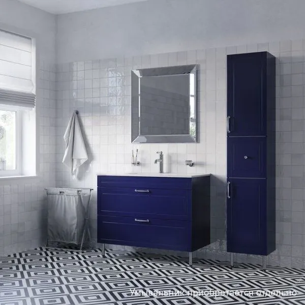 Тумба напольная, 100 см, синий, Oxford, IDDIS, OXF10N1i95 подходит умыв. 0131000i28