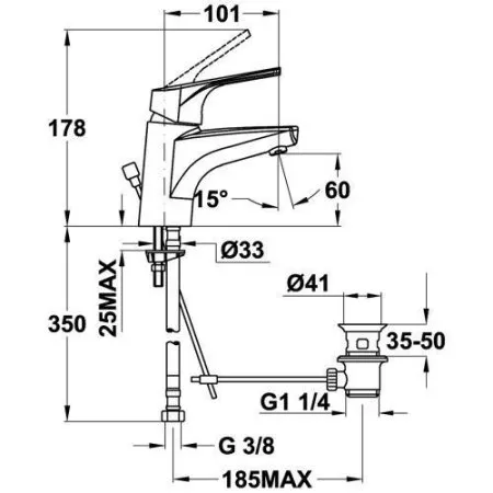 Смеситель Teka MT PLUS 463420200 Хром