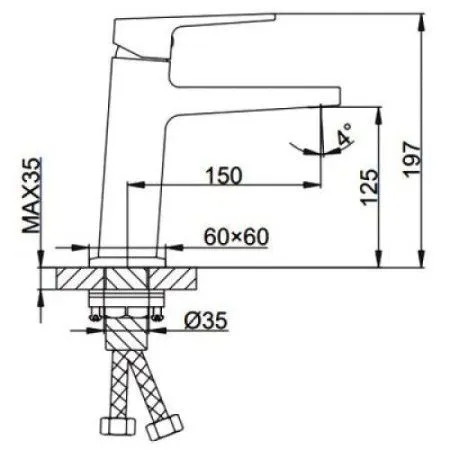 Смеситель Faop A1009 хром