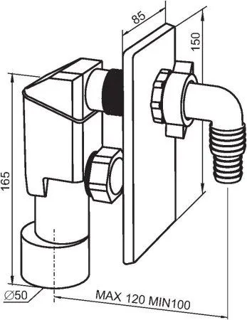 Сифон для стиральной машины SantecPro (AM250)