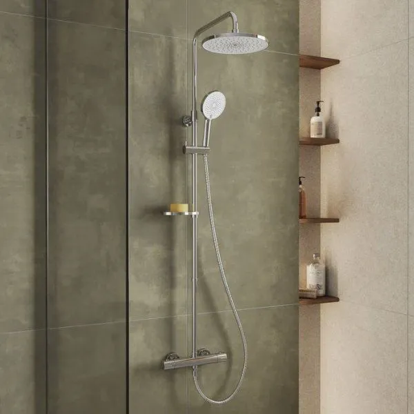 Удлинитель штанги для душевой системы, круглый, глянцевый хром, Ideal Spa, Milardo, ILS30CRM38