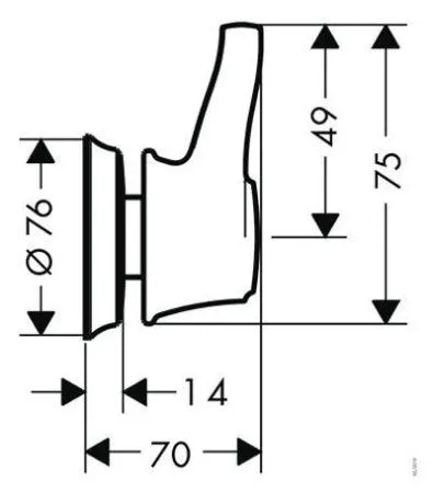 Вентиль Hansgrohe Classic 15961000 наружная часть - купить в Москве по низкой цене в интернет-магазине с доставкой по всей России | HITsant Вентиль Hansgrohe Classic 15961000 наружная часть