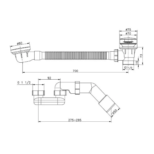 Слив-перелив (автомат, 60 см.) Raglo R600.31.03, золотой сатин - купить в Москве по низкой цене в интернет-магазине с доставкой по всей России | HITsant Слив-перелив (автомат, 60 см.) Raglo R600.31.03, золотой сатин