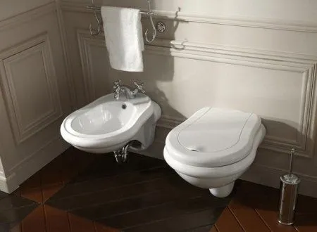 Крышка-сиденье Kerasan Retro 108901 c микролифтом, белый/хром