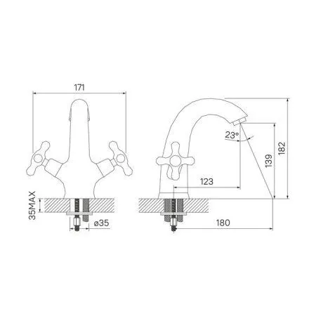Смеситель для раковины IDDIS Jeals (19004T4C)