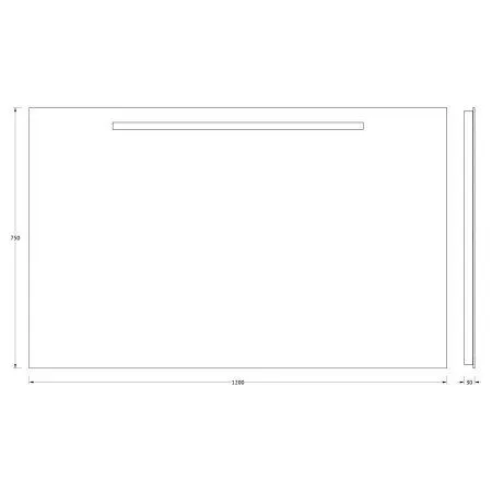 Зеркало Evoform Ledline BY 2108 120x75