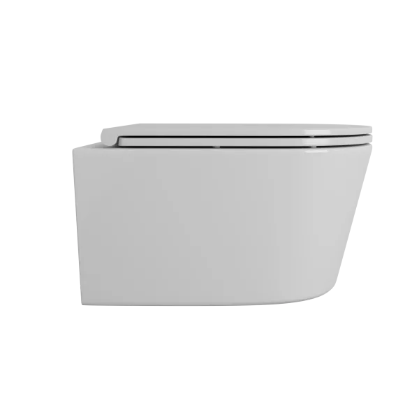 Унитаз подвесной безободковый (торнадо) DQ Schille 570*430*360мм, сиденье микролифт, белы (DT1466516)
