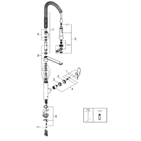 Смеситель Grohe K7 32950A00 графит темный