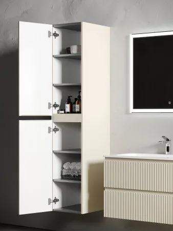 Шкаф-пенал SANCOS Snob R подвесной Beige Soft, 350х350х1650 мм,  PSNR35CE