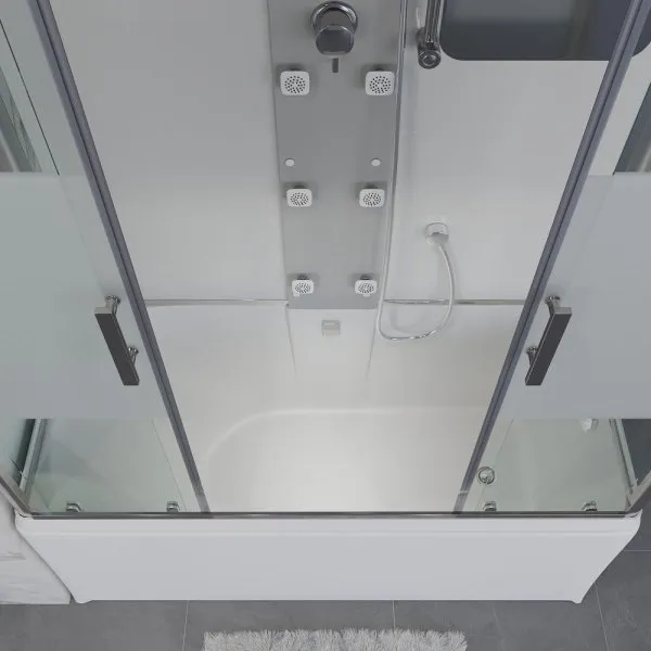 Душевая кабина Niagara Ultra 170x75x220 стекло прозрачное с матовой полосой/профиль хром