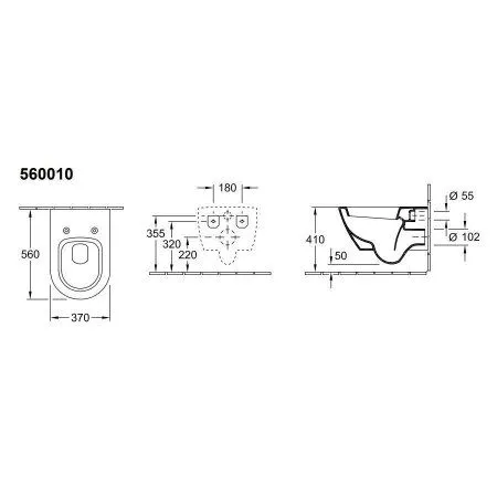 Унитаз подвесной Villeroy & Boch Subway 2.0 56001001 альпийский белый