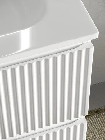 Тумба подвесная SANCOS Snob R 1195х445х500, c двумя ящиками оснащенными доводчиками, Bianco, SNR120W