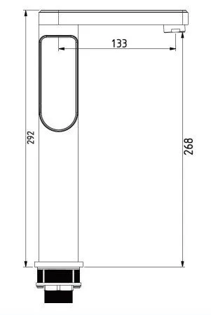 Смеситель для раковины высокий Savol (S-600716G)